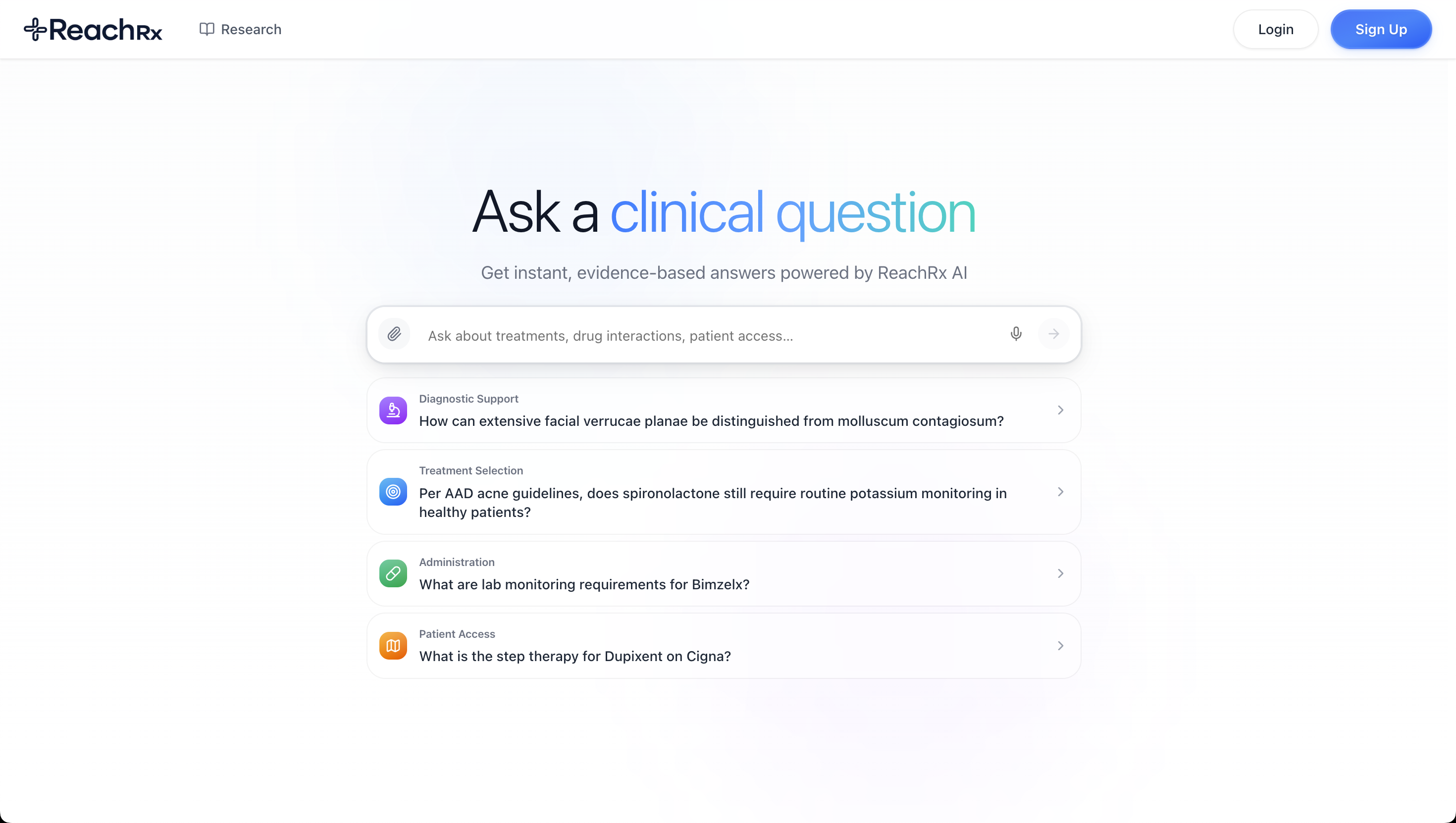 Clinical Data-Backed LLM Chat screenshot 1