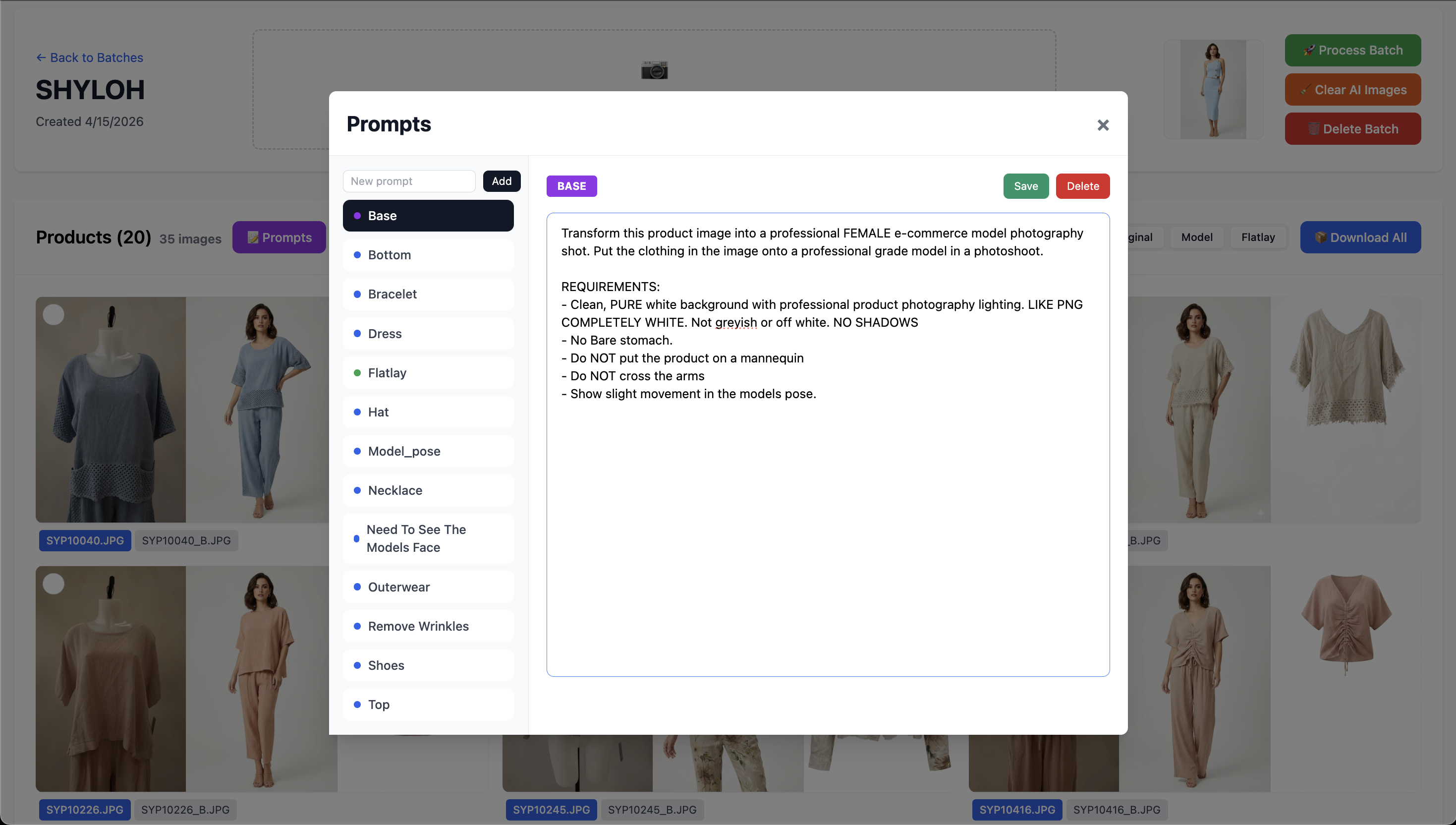 E-commerce AI Image Generation Platform screenshot 2